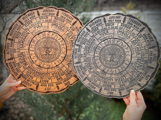 Celtic Tree of Life Calendar, Wheel Of The Year Wood Sign, Tree of Life, Pagan Calendar, Witchcraft, Witch Planner, Witch Altar, Witch Decor