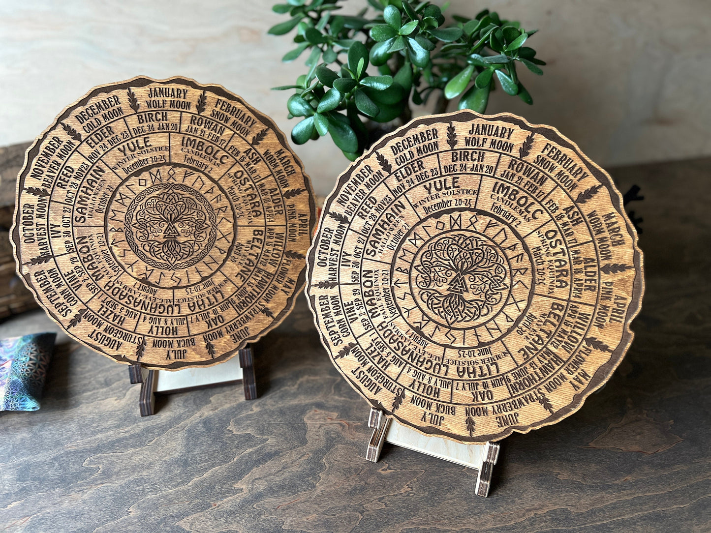 Celtic Tree of Life Calendar, Wheel Of The Year Wood Sign, Tree of Life, Pagan Calendar, Witchcraft, Witch Planner, Witch Altar, Witch Decor