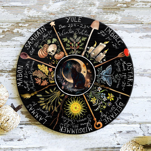Wheel Of The Year, Pagan Calendar, Waldorf Calendar, Witchcraft, Wicca, Witch, Grimoire, Wiccan, Moon Phases, Witchy, Montessori Calendar