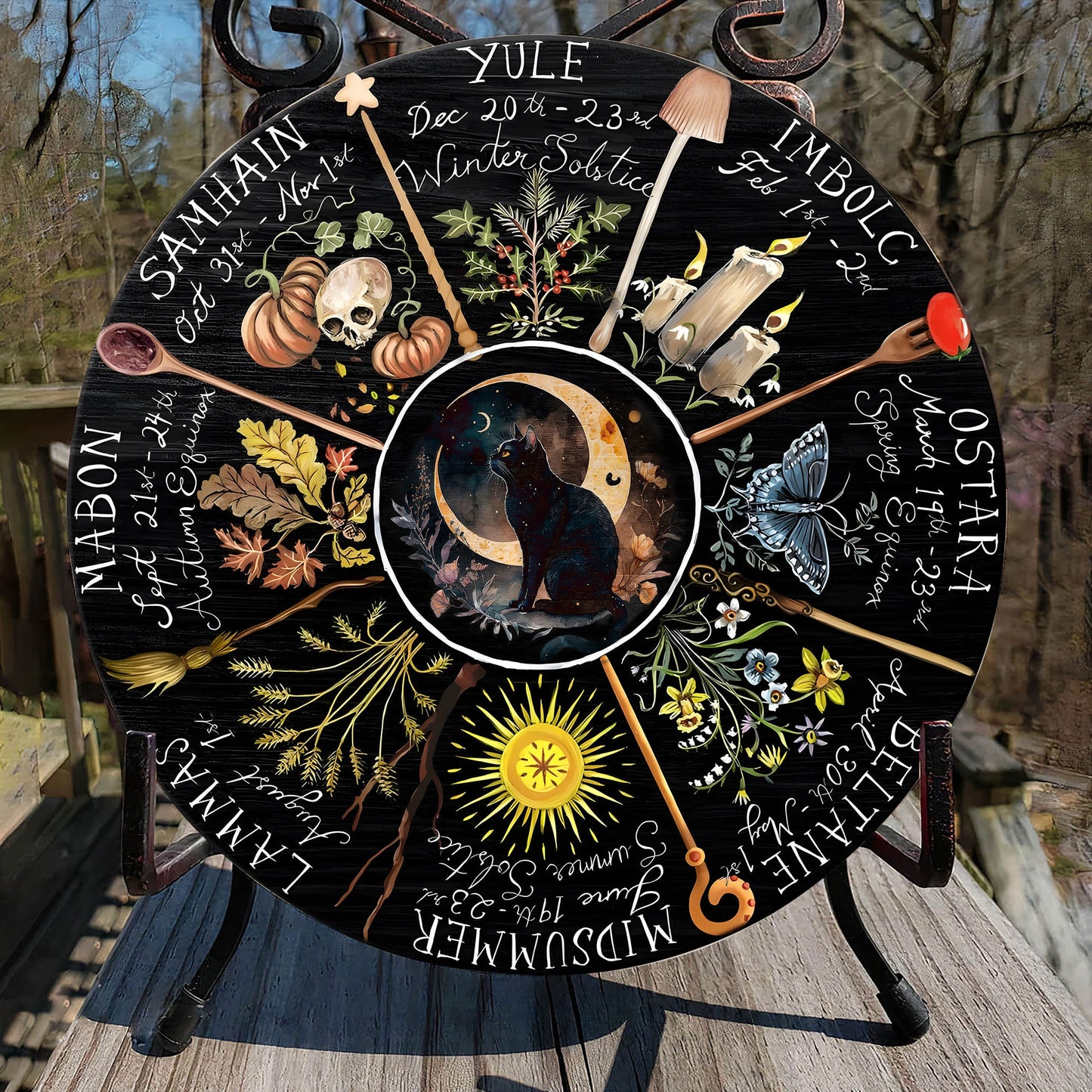 Wheel Of The Year, Pagan Calendar, Waldorf Calendar, Witchcraft, Wicca, Witch, Grimoire, Wiccan, Moon Phases, Witchy, Montessori Calendar