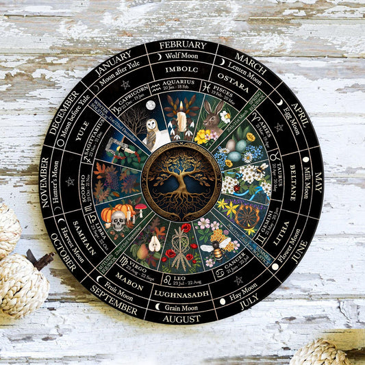 Wheel Of The Year, Pagan Calendar, Witchcraft, Wicca, Witch, Grimoire, Wiccan, Samhain, Yule, Moon Phases, Witchy