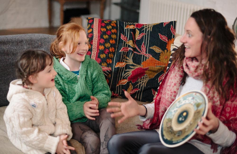Wheel of the Year Calendar - 'Native Circles' Wooden Circular Print by Irish artist Emily Robyn Archer