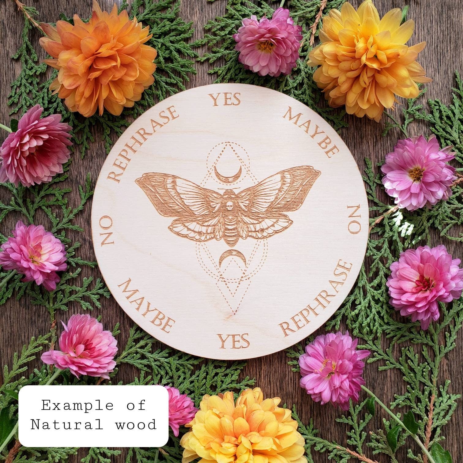 Wheel of the Year Altar Tile | Wheel of the season | Sabbats | laser engraved | Wall Decor | Pagan Witch Holidays | Witch Calendar