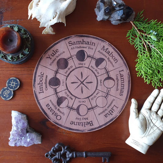 Moon Phase Wheel of the Year // Pagan Witch Calendar Board // Magickal Calendar