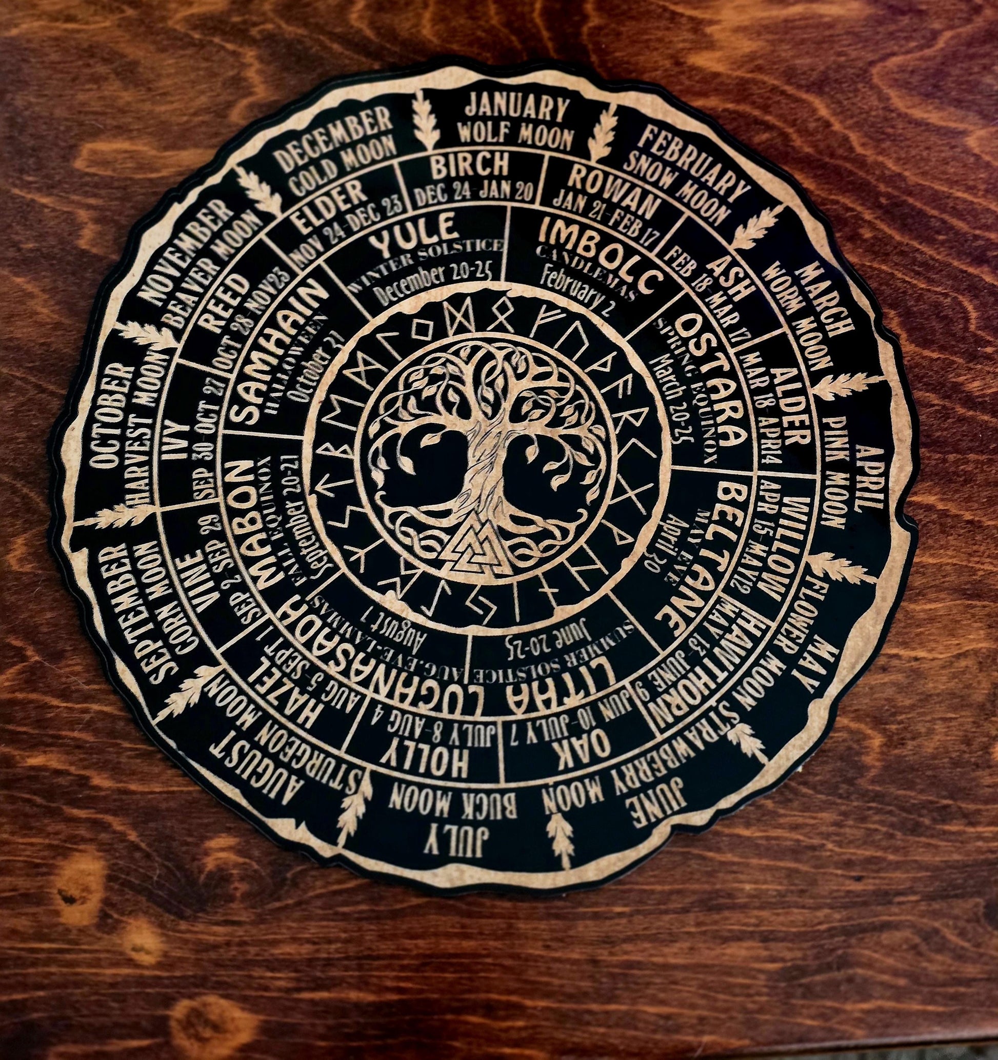 Celtic Tree of Life Calendar (9 inches round)