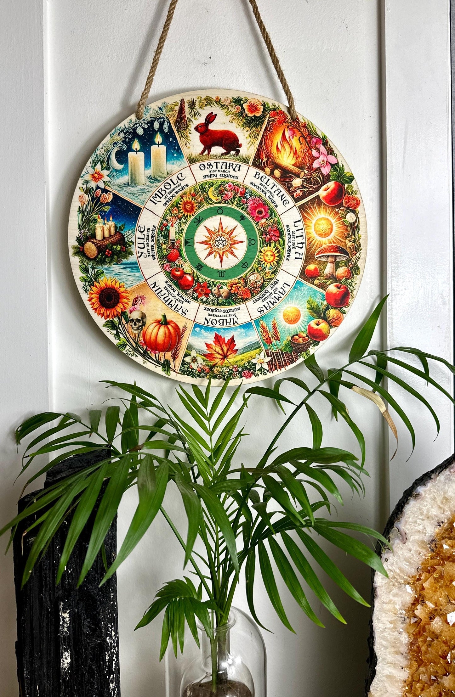 Wheel of the year board | Northern + Southern Hemisphere options - printed bamboo Locally made
